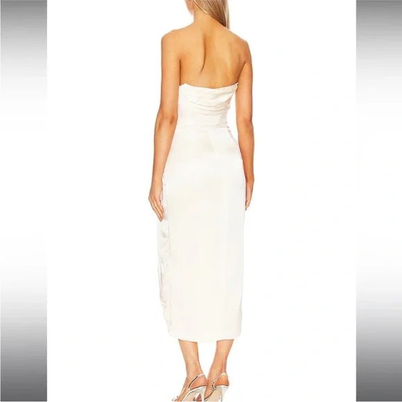 Bardot Elio Corset Dress in Gold & Ivory, Size: 6 - Picture 3 of 9